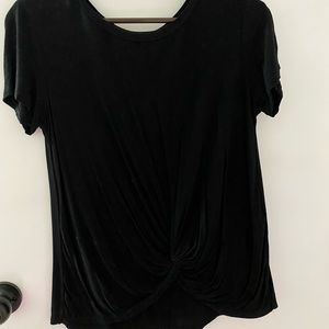 Black top with twist knot